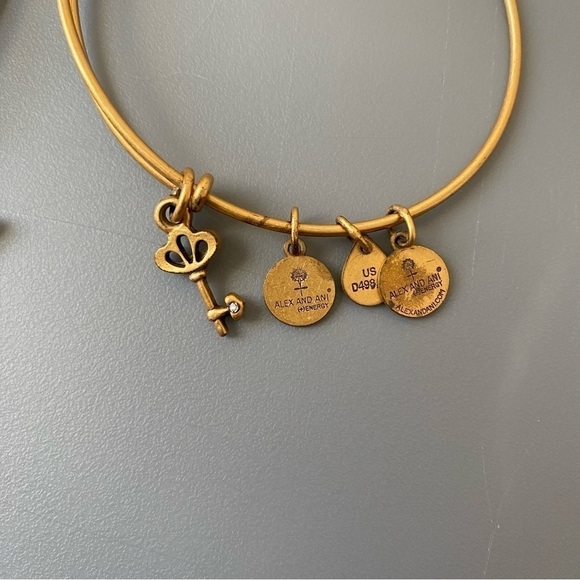 Alex and Ani | Women's Bundle of Two Charm Bracelets Butterfly Skeleton Key - Picture 5 of 6